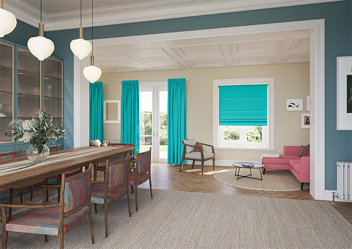 Hartford, Teal - Roman Blind - Image 6